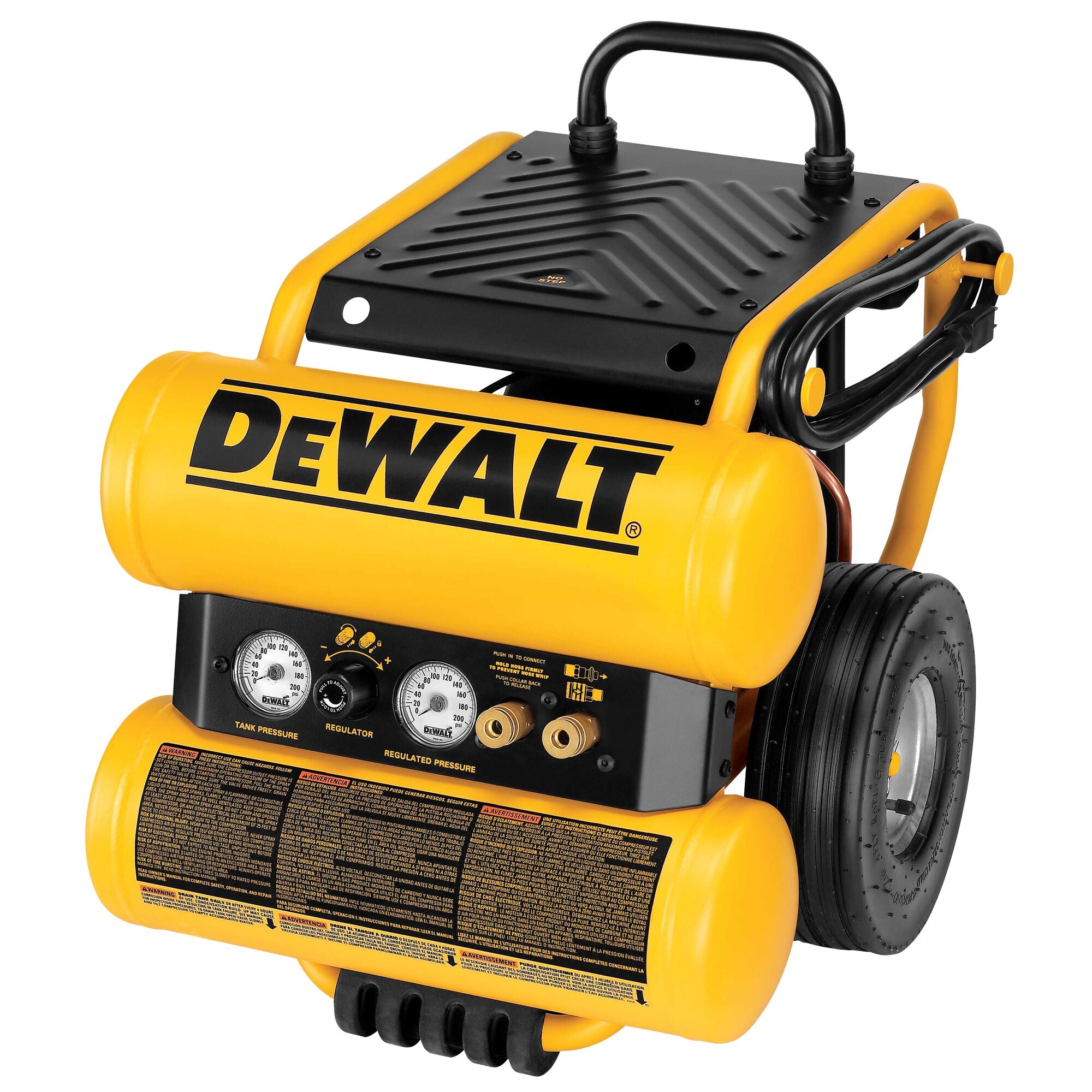 DeWalt 1.1 HP 4 Gallon Dolly-Style Electric Air Compressor