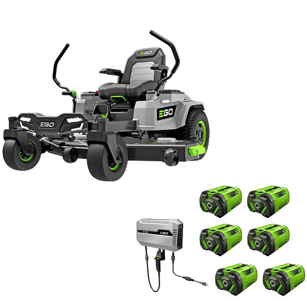 EGO POWER+ Z6 52" Zero-Turn Riding Mower Kit – 6 x 12Ah Batteries & Charger