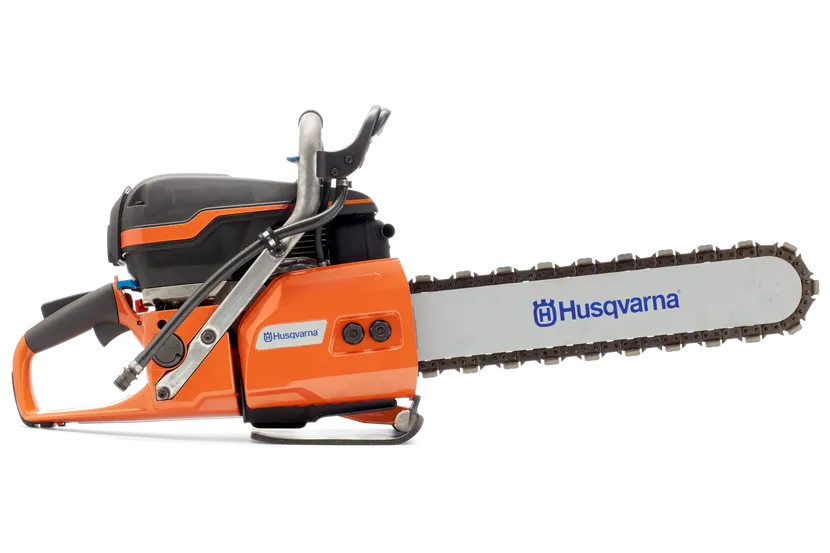 Husqvarna K 970 Chain concrete chain saw, side view of the machine and bar