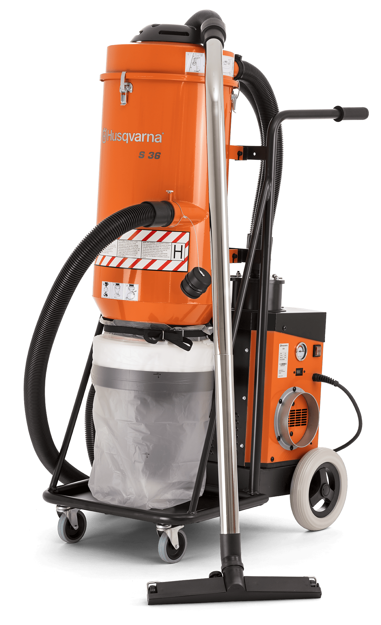 Husqvarna S 36 Single-Phase HEPA Dust Extractor – 3 Motors, H13 Filters