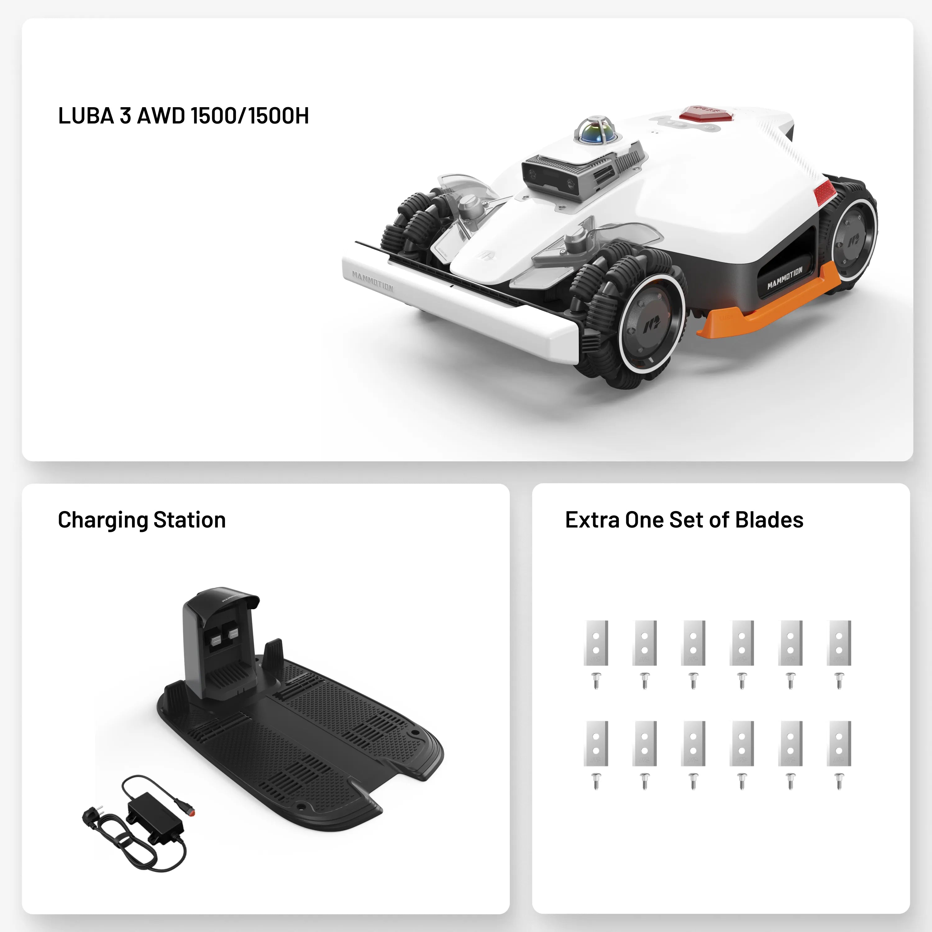 Mammotion LUBA 3 AWD 1500H Robot Lawn Mower for 0.37 Acre Lawns