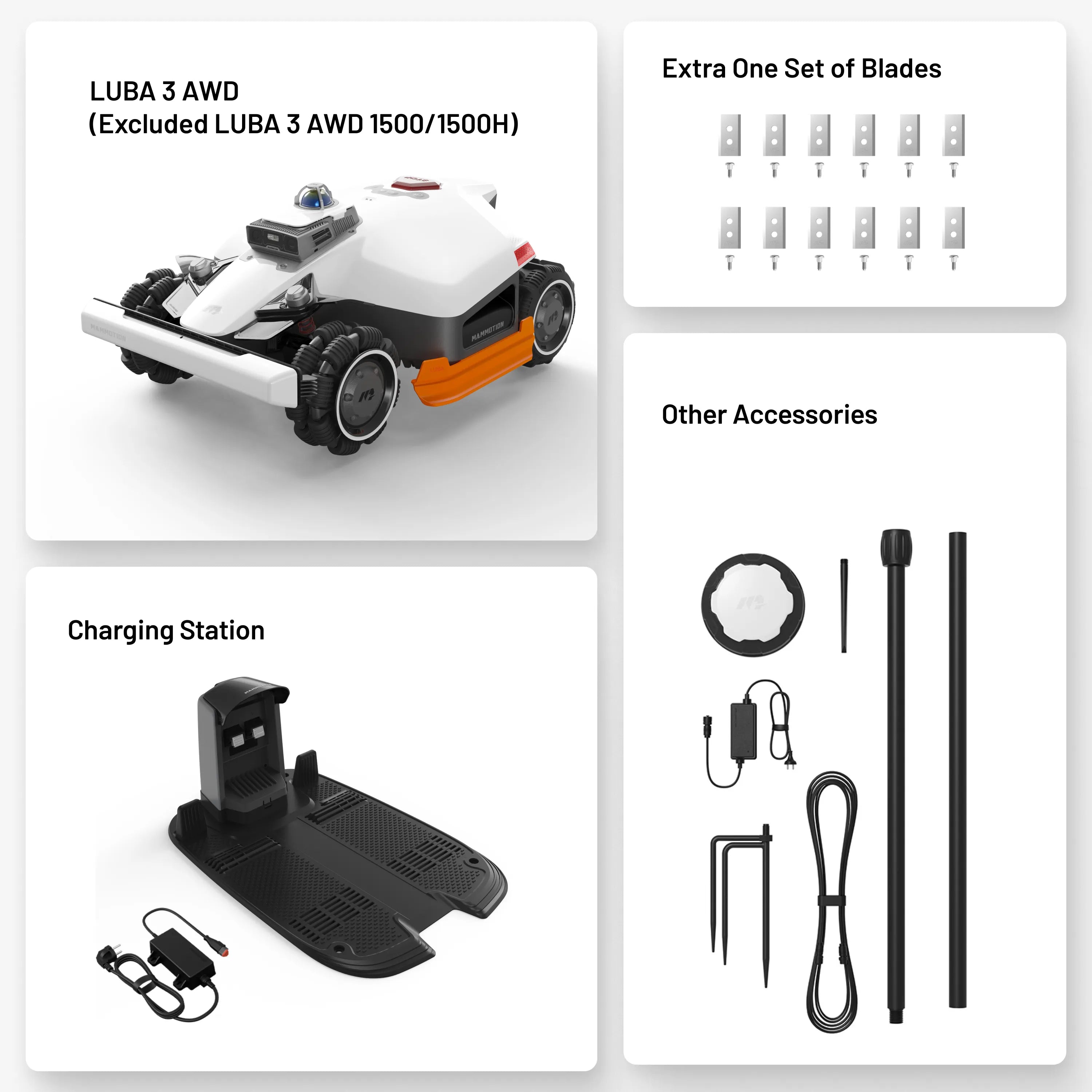 Mammotion LUBA 3 AWD 3000 Robot Lawn Mower for 0.75 Acre Lawns