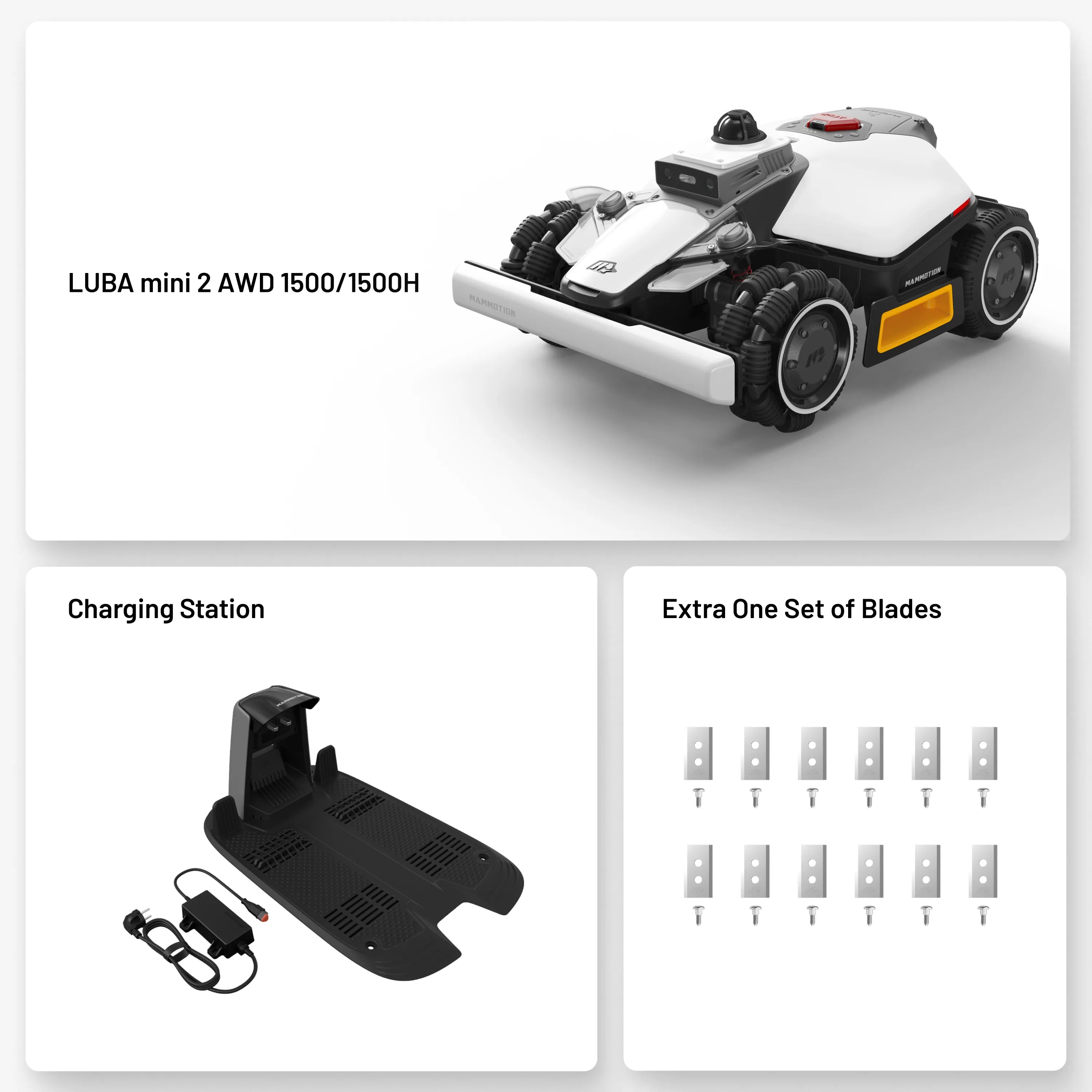 Mammotion LUBA mini 2 AWD 1500 Robot Lawn Mower for 0.37 Acre Lawns