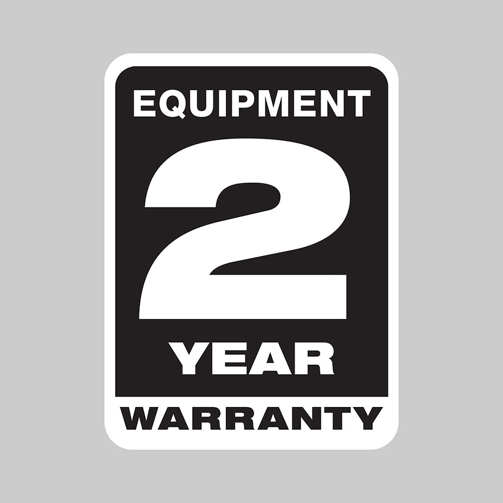 Milwaukee equipment 2-year warranty logo