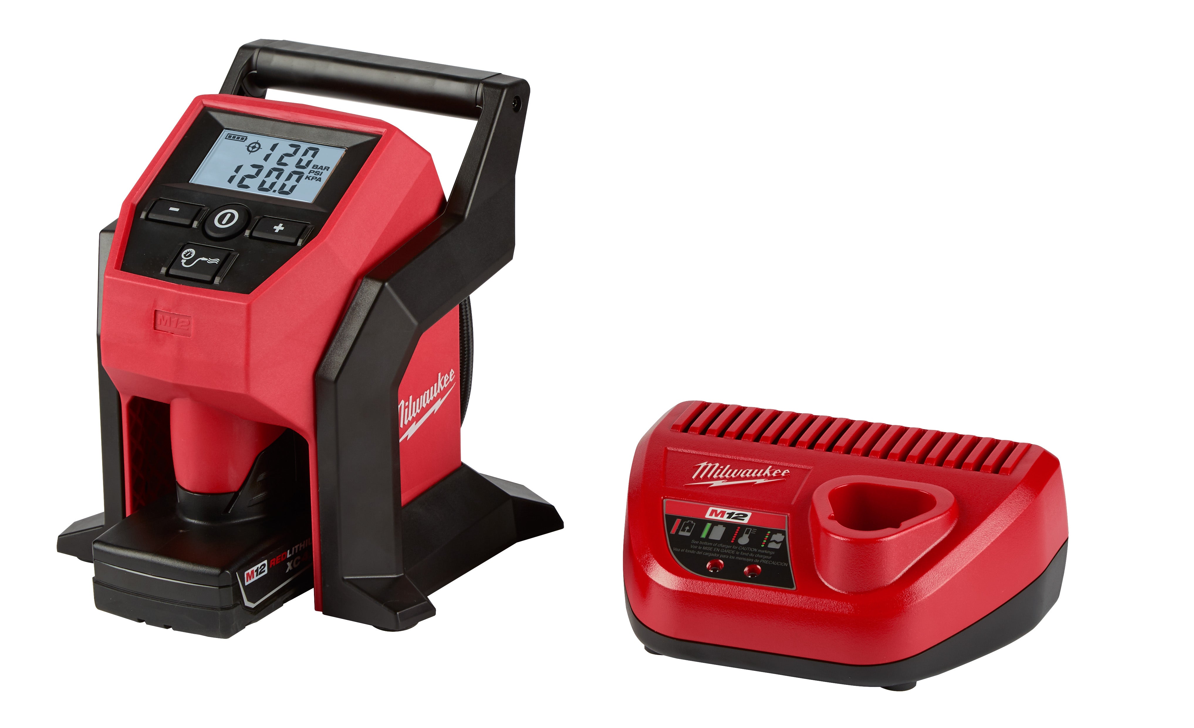 Milwaukee M12 Cordless Compact Inflator Kit – XC4.0 Battery