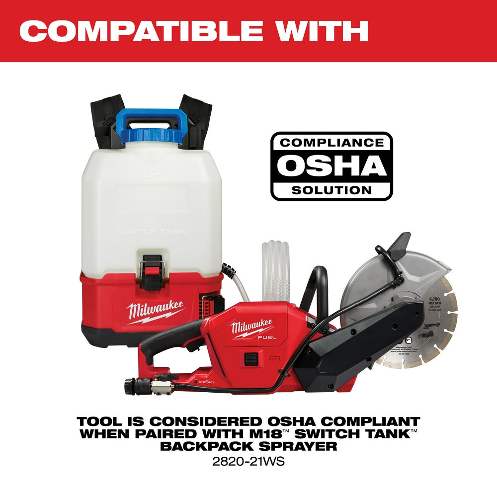 Compatible with the M18 SWITCH TANK backpack sprayer for OSHA compliant cutting