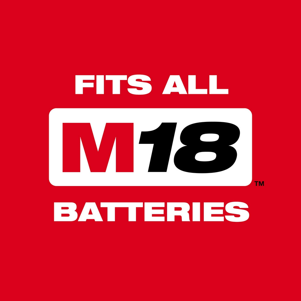 The M18 FUEL cut-off saw fits all M18 batteries